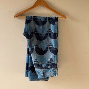 Authentic Acne Studios Blå Konst Log Print Jeans